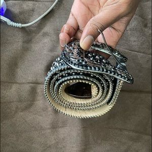 Black and grey B.B Simon Belt